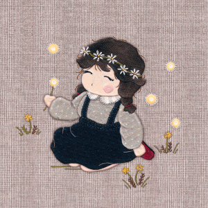 [퀼트바이엘&바이핸즈] DTP 옥스포드 대폭 베이비엘 아플리케 입체프린트 커트지 (EYCD-54) (개)